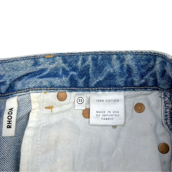 GRLFRND Rhoda Jean Distressed Mini Jean Skirt in Passanger Side Size 23 - Picture 7 of 12